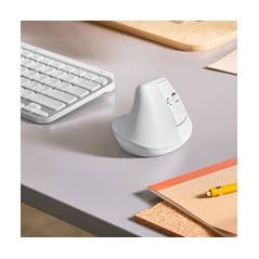 Logitech Lift Vertical Ergonomic Mouse - Optisk Trådløs Hvid for Optimal Komfort og Præcision